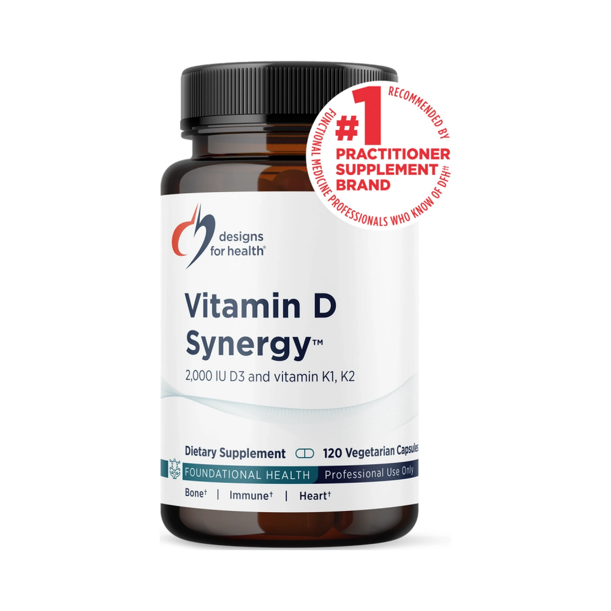 Designs for Health Vitamin D Synergy 120 Capsules