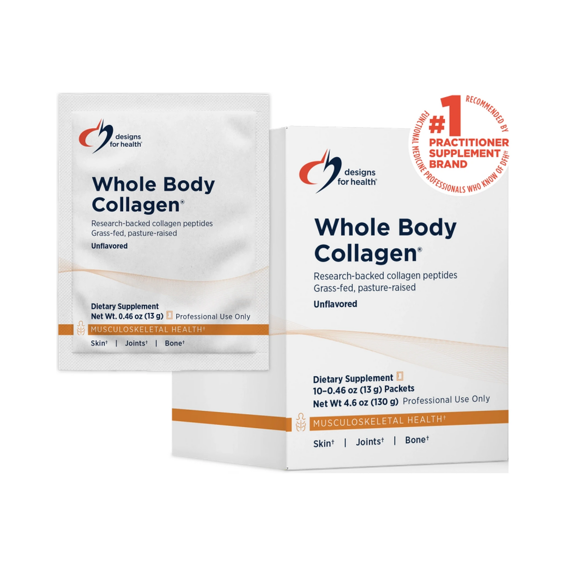 Designs for Health Whole Body Collagen 10 single-use packets