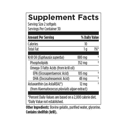 Designs for Health XanthOmega Krill Oil 60 Softgels