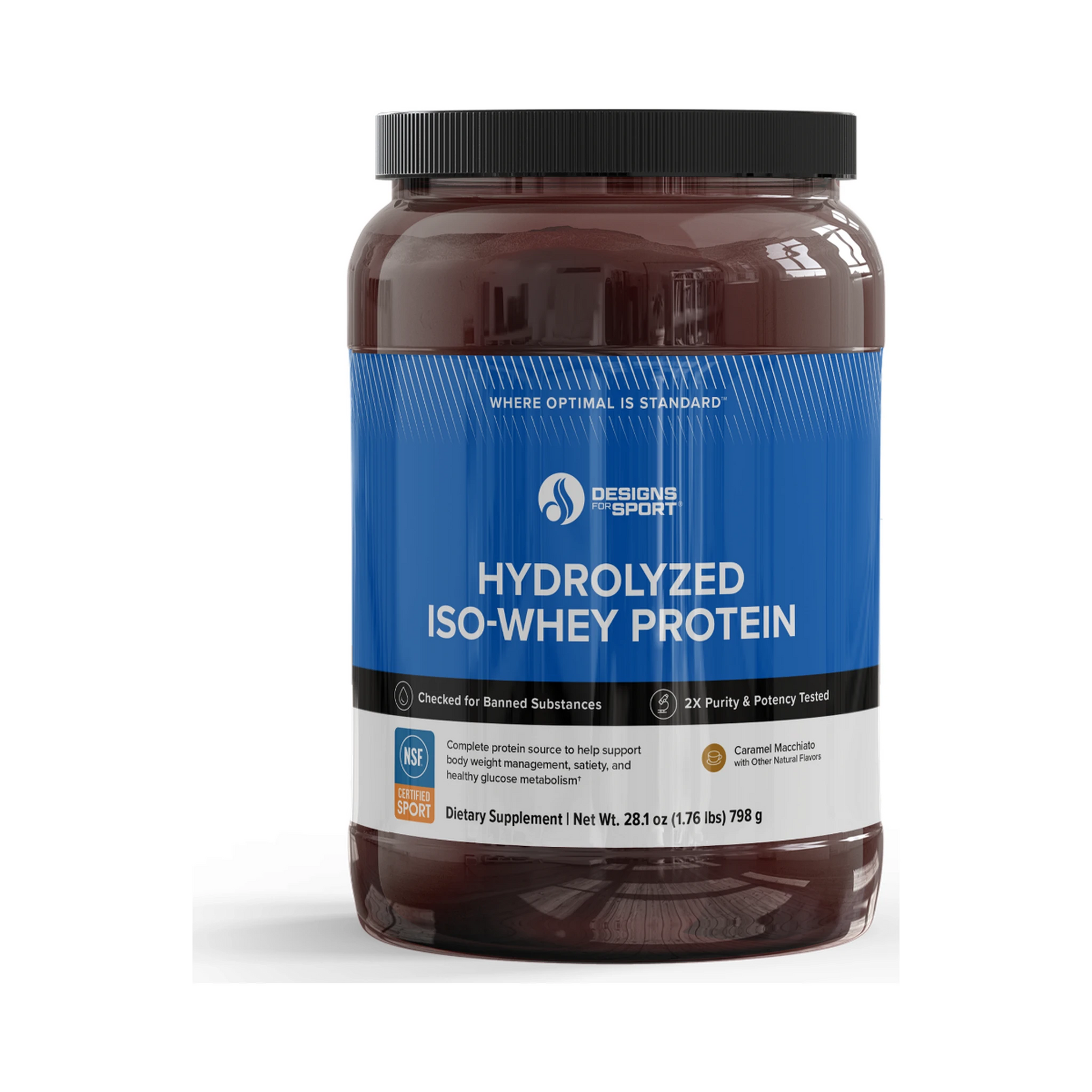 Designs for Sport Hydrolyzed ISO-Whey Protein Caramel Macchiato 798g
