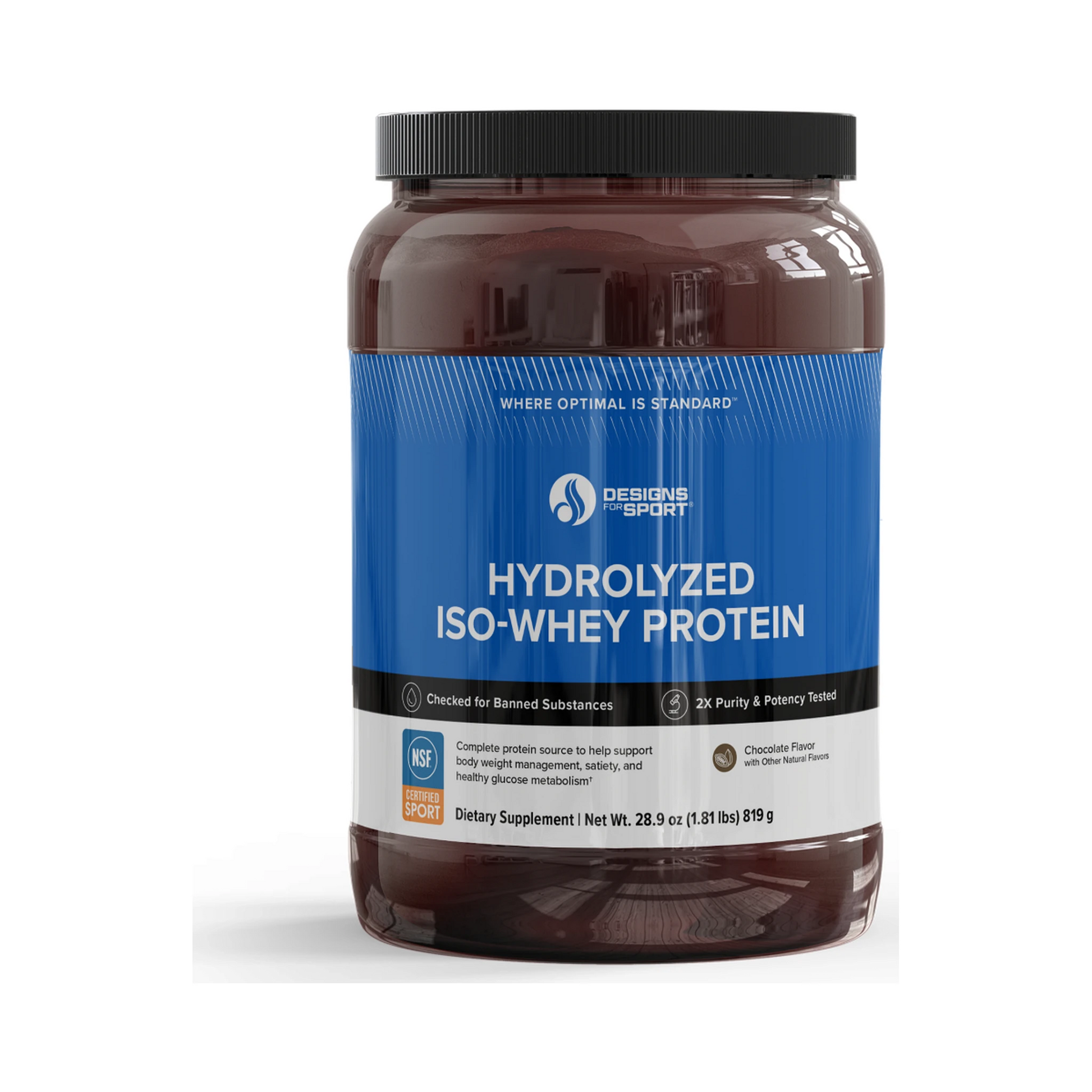 Designs for Sport Hydrolyzed ISO-Whey Protein Chocolate 819g