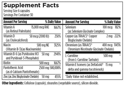 Designs for Health Acnutrol 180 Capsules