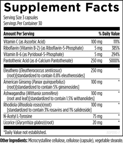 Designs for Health Adrenotone 90 Capsules