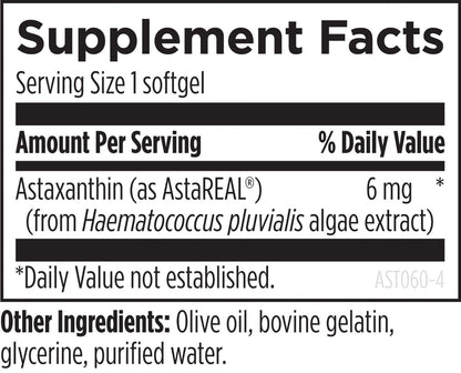 Designs for Health Astaxanthin 60 Capsules