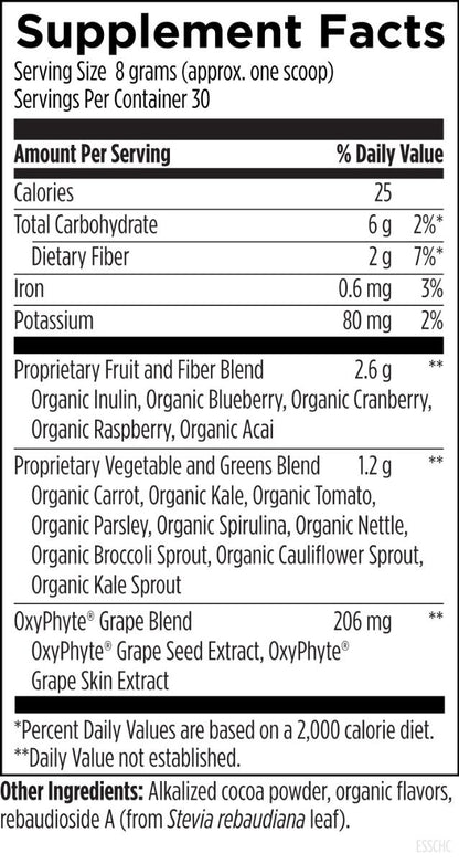 Designs for Health EssentiaGreens and Reds Chocolate240g