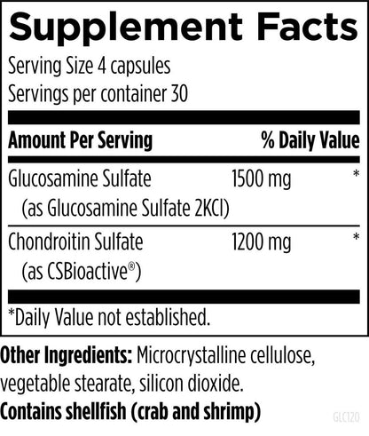 Designs for Health Glucosamine Chondroitin 120 Capsules