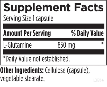 Designs for Health L-Glutamine 120 Capsules