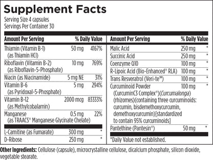 Designs for Health Mitochondrial NRG 120 Capsules