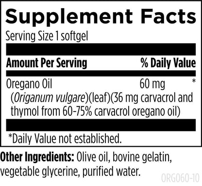 Designs for Health Oil of Oregano 60 Softgels
