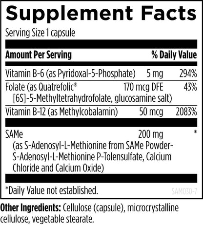 Designs for Health SAMe 30 Capsules
