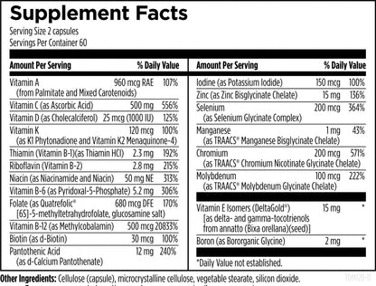 Designs for Health Twice Daily Multi 120 Capsules