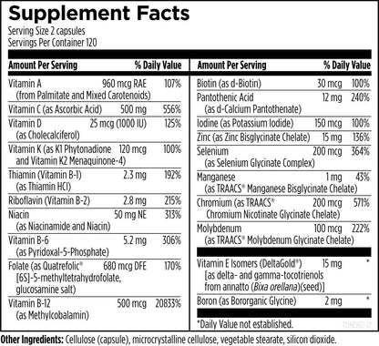Designs for Health Twice Daily Multi 240 Capsules