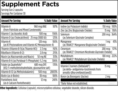 Designs for Health Twice Daily Multi 60 Capsules