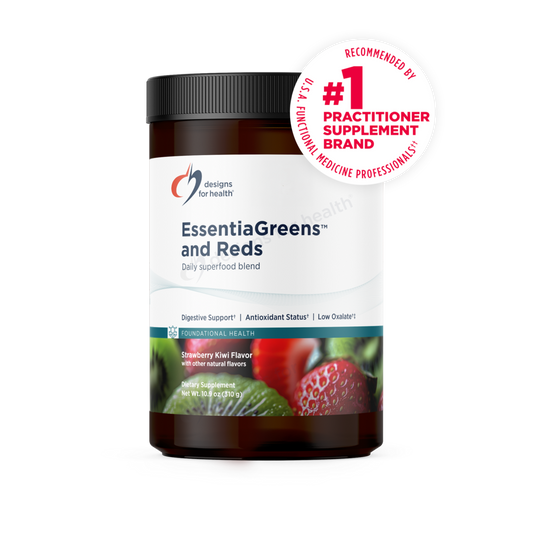 Designs for Health EssentiaGreens and Reds Strawberry Kiwi 310g