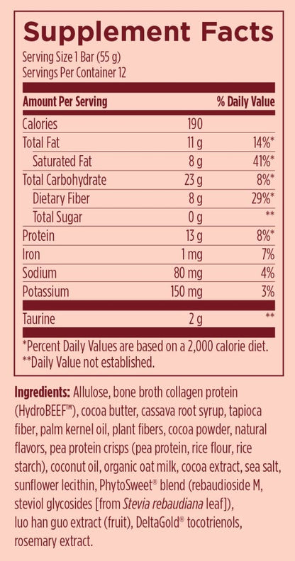 Designs For Health Fx Bar Bone Broth Chocolate Crunch 12 Bars