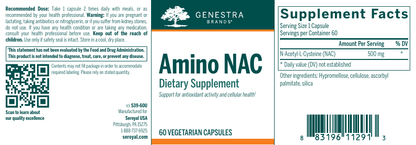 Genestra Amino NAC 60 Veg Capsules