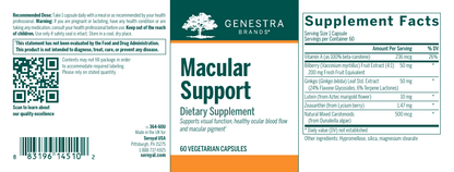 Genestra Macular Support 60 Veg Capsules