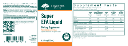 Genestra Super EFA Liquid - Natural Strawberry 200mL