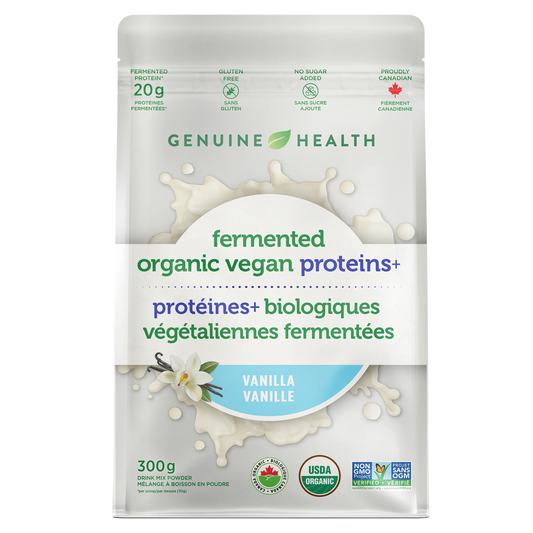 Genuine Health Fermented Organic Vegan Proteins+ Vanilla 300g