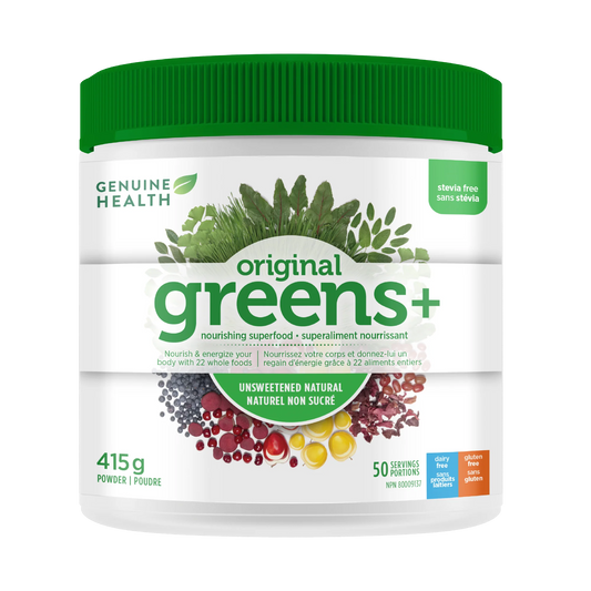 Genuine Health Greens+ Original Unflavored, Unsweetened & Stevia Free 415g