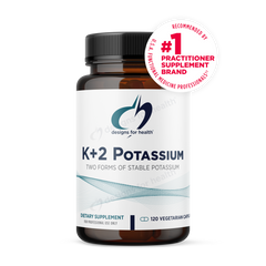 Designs for Health K+2 Potassium 120 Capsules