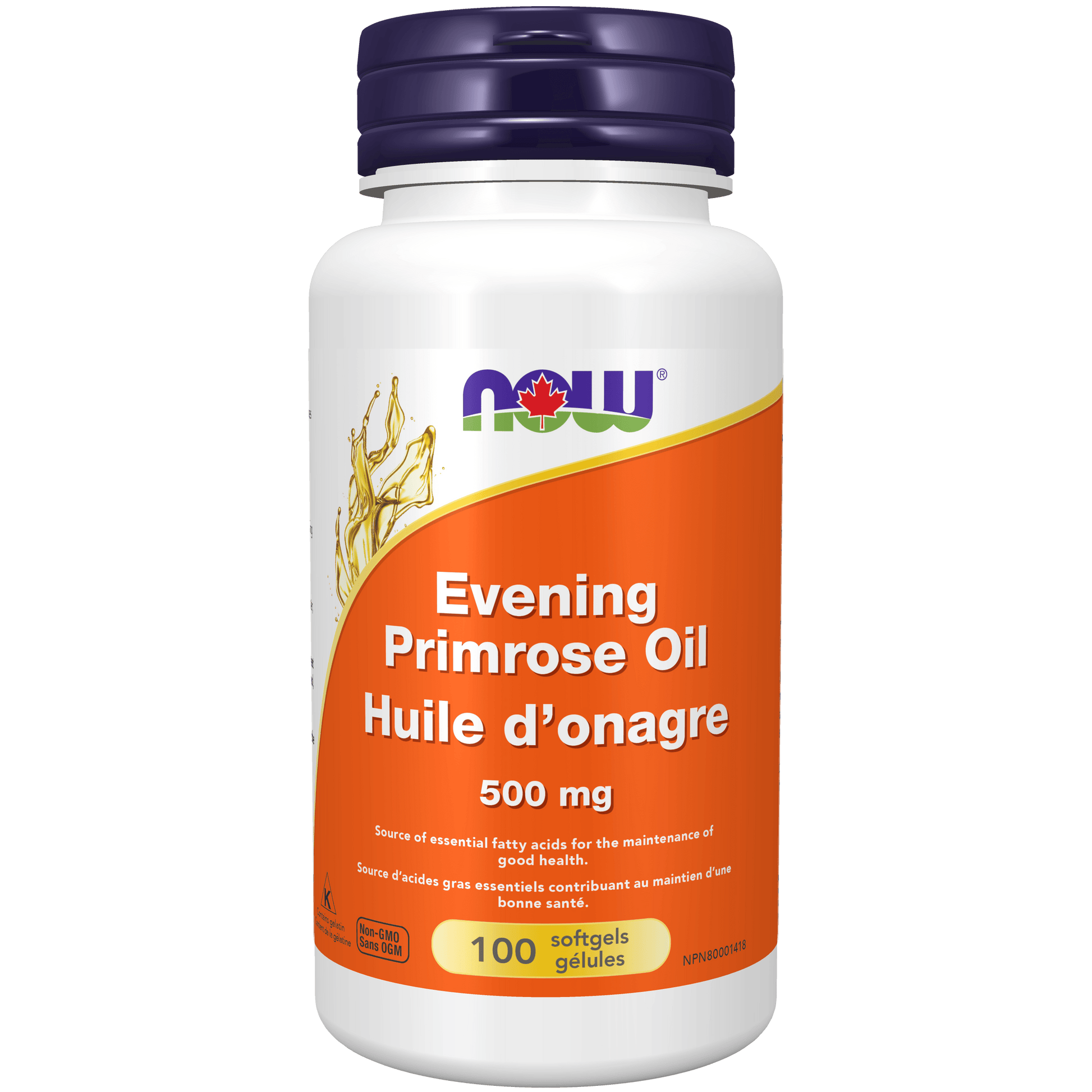 NOW Evening Primrose Oil 500mg (45mg GLA) 100 Softgels - 