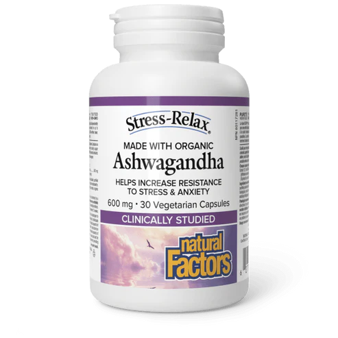 Natural Factors Ashwagandha 600mg Stress-Relax 60 Veg Capsules