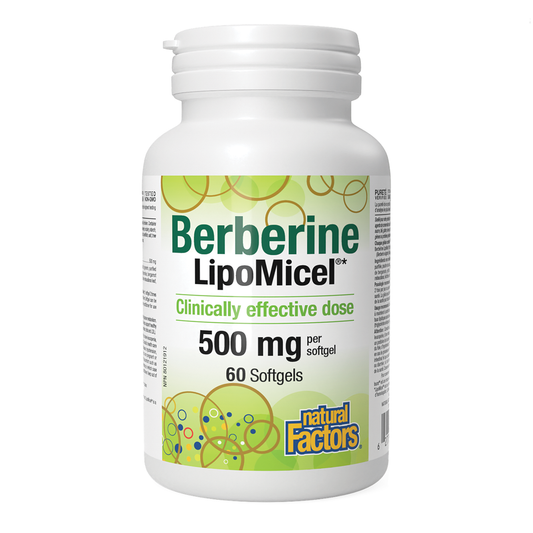 Natural Factors Berberine LipoMicel 500mg 60 Softgels