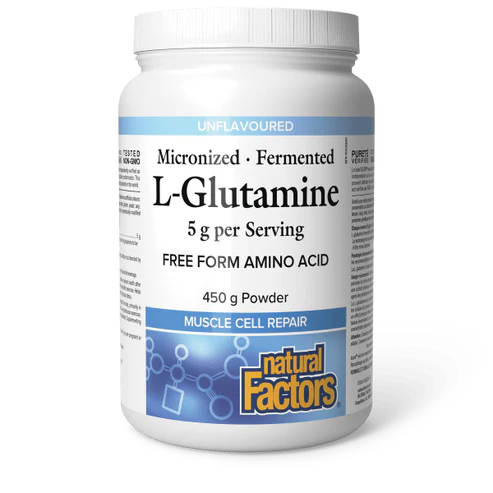Natural Factors Micronized Fermented L-Glutamine 5g 450g