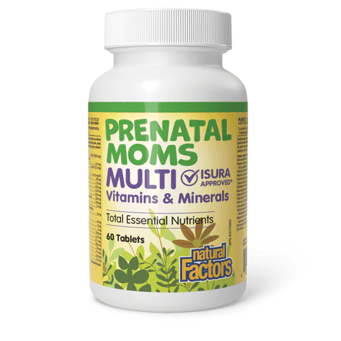 Natural Factors Prenatal Moms Multi Vitamins & Minerals Big Friends 60 Tablets
