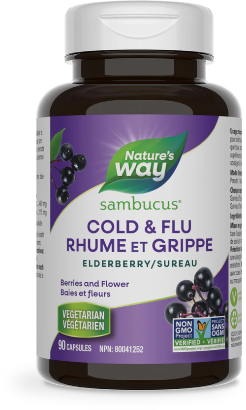 Nature's Way Sambucus Elderberry Cold & Flu Care 90 Capsules