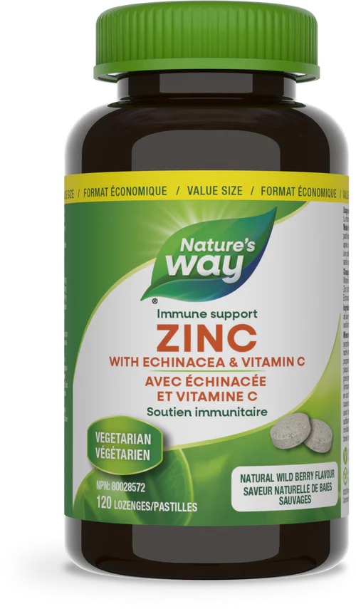 Nature's Way Zinc with Echinacea & Vitamin C 120 Lozenges