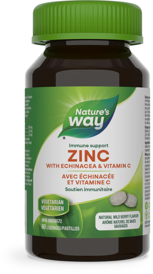 Nature's Way Zinc with Echinacea & Vitamin C 60 Lozenges