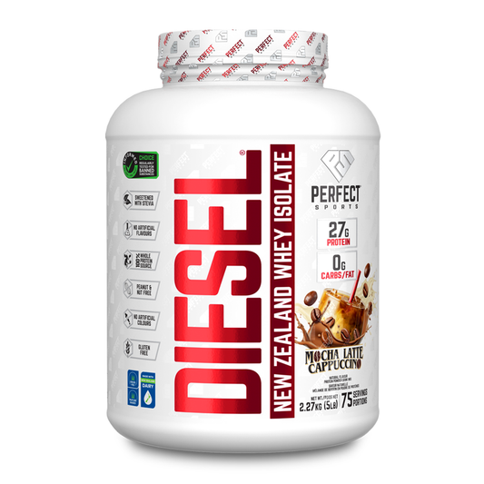 Perfect Sports DIESEL New Zealand Whey Isolate Mocha Latte Cappuccino 5lb