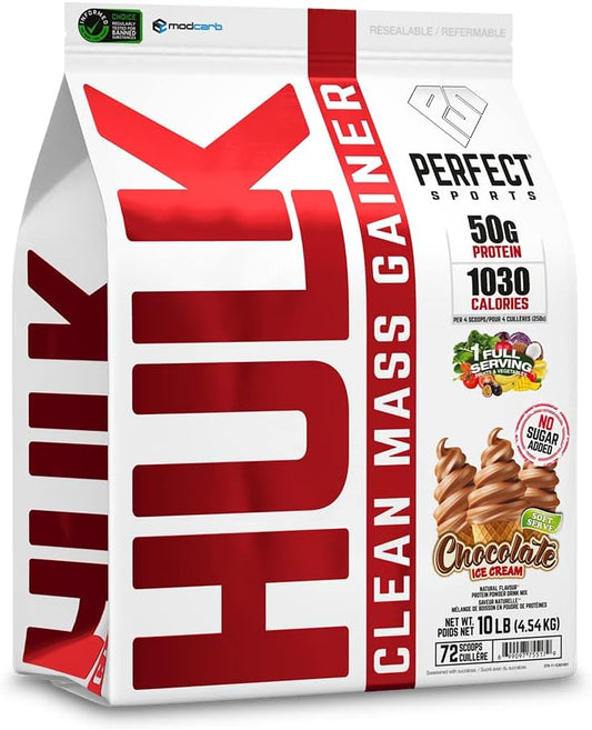 Perfect Sports HULK Clean Mass Gainer Chocolate Ice Cream 10lb