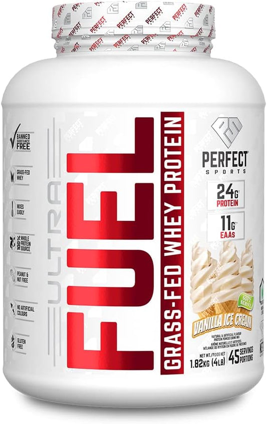 Perfect Sports ULTRA FUEL Grass-Fed Whey Protein Vanilla Ice Cream 4lb