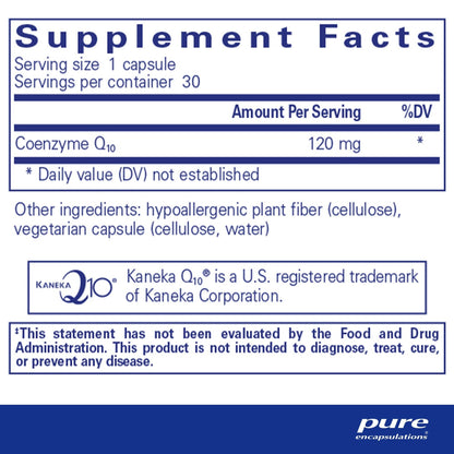 Pure Encapsulations CoQ10 120mg 30 Capsules