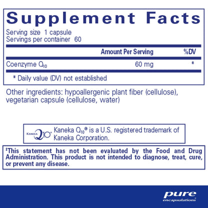 Pure Encapsulations CoQ10 60mg 60 Capsules