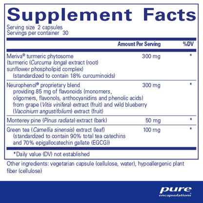 Pure Encapsulations CurcumaSorb Mind 60 Capsules