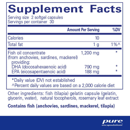 Pure Encapsulations DHA Ultimate 60 Capsules