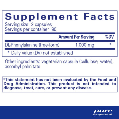 Pure Encapsulations DL-Phenylalanine 180 Capsules