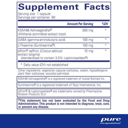 Pure Encapsulations Daily Calm 60 Capsules