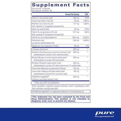 Pure Encapsulations Daily Stress Formula 180 Capsules