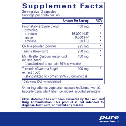 Pure Encapsulations Digestion GB 90 Capsules