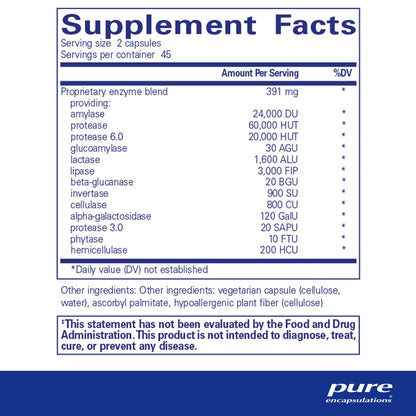 Pure Encapsulations Digestive Enzymes Ultra 90 Capsules