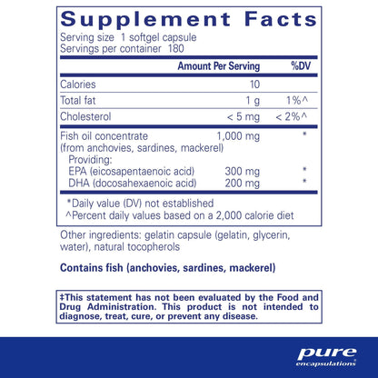 Pure Encapsulations EPA/DHA essentials 180 Capsules