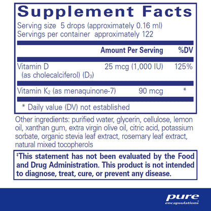 Pure Encapsulations EmulsiSorb K2/D3 liquid 20mL