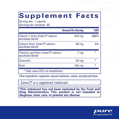 Pure Encapsulations Ester-C & flavonoids 90 Capsules
