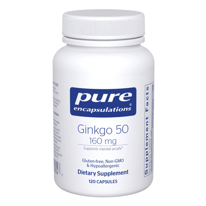Pure Encapsulations Ginkgo 50 160mg 120 Capsules