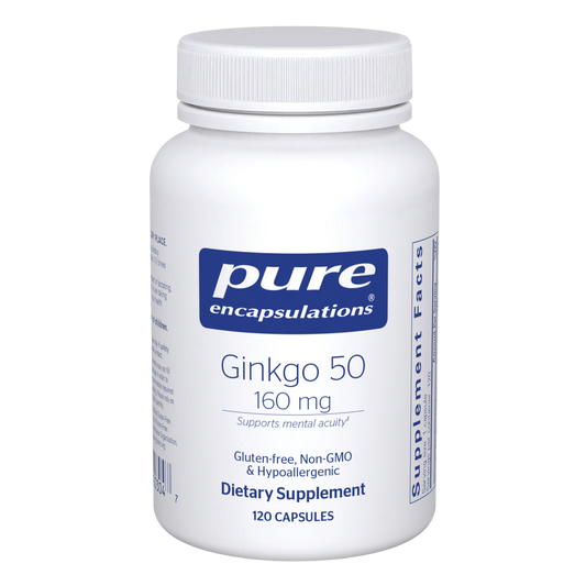 Pure Encapsulations Ginkgo 50 160mg 120 Capsules